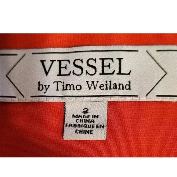 Anthropologie | Vessel by Timo Weiland Neria Dress Size 2 Red/Orange Eyelet - Picture 5 of 8